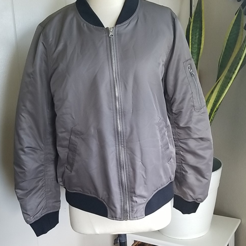 Grey Bomber Jacket - Picture 2 of 2